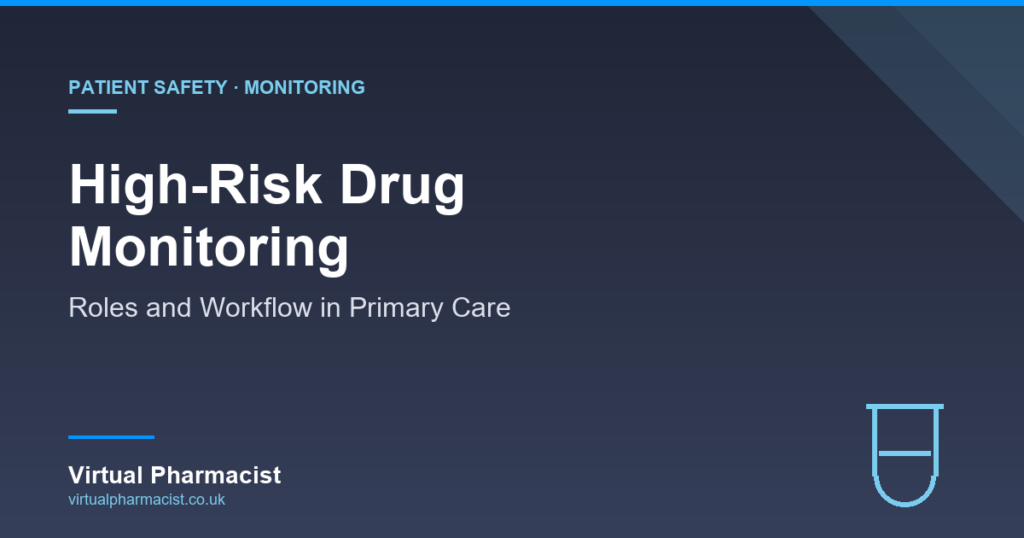 High-Risk Drug Monitoring in Primary Care - Virtual Pharmacist