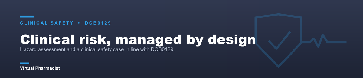 Clinical safety: clinical risk managed by design, in line with DCB0129