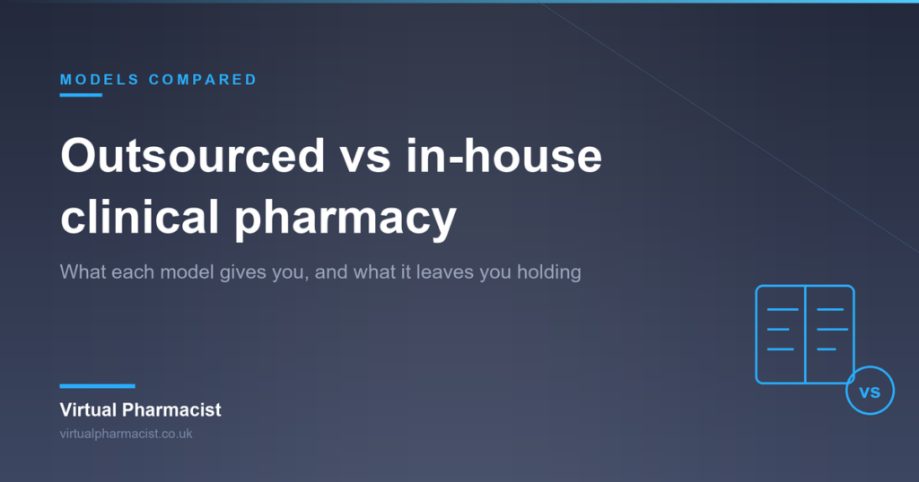 Outsourced vs in-house clinical pharmacy: how to decide
