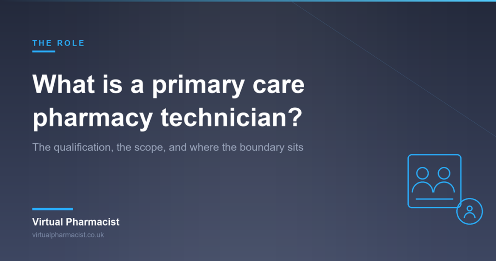 What is a primary care pharmacy technician?