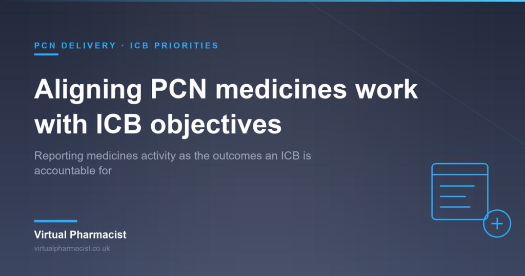 Aligning PCN medicines work with ICB objectives